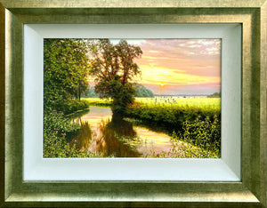 SUNSET ON THE COLNE - Limited Edition Canvas Print